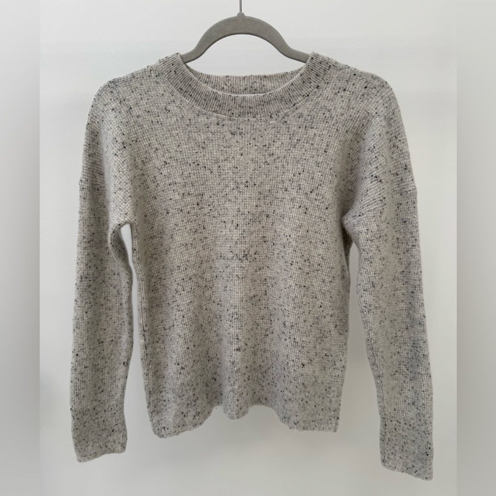 Madewell 100%‎ Cashmere Gray Donegal Crew Neck Sweater, Size S